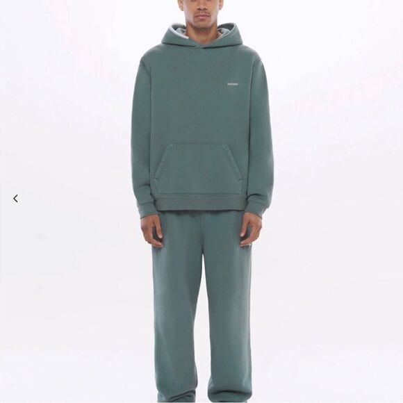 MADHAPPY sold out color way Classics Hoodies Medium Green and white embroidered - Picture 2 of 10